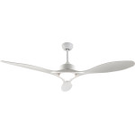 Aca Ceiling Fan Dim White With 3 Blades Abs Remote Control & Timer Led 24W 2400L Dc 45W 1320mm - (FANGS424W)