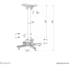 Neomounts Projector Ceiling Mount 60.5-90.5 Cm - (CL25-540WH1)