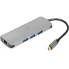 IBOX Interface Hub Usb Type-C 5000 Mbit/s Silver - (IUH3RJ4K)