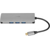 IBOX Interface Hub Usb Type-C 5000 Mbit/s Silver - (IUH3RJ4K)