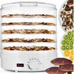 EXTRALINK Home Suszarka Do Grzybow Owocow Warzyw Ziol Spozywcza Duza Mocna Pro 500W + 5 Sit 27CM Biala - (EX.91643)