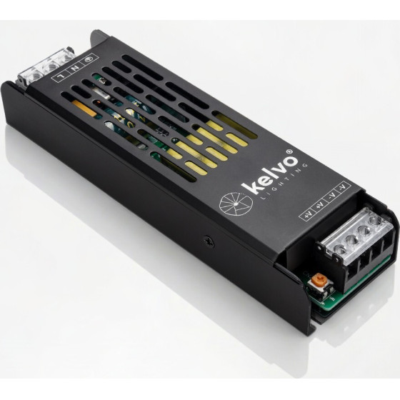 Kelvo Lighting Kelvo Iluma Slim �����������/��������������� Class I Pelv 100W 8.3A Ac 220-240V �� Dc 12V IP20 - ���� ������� ��� - �16 x �4.8 x �2.8cm - 5 ������ ������� - (KLV-107-0007)