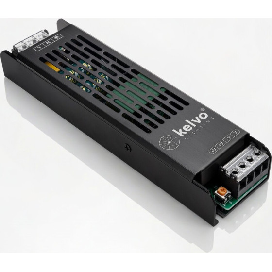 Kelvo Lighting Kelvo Iluma Slim �����������/��������������� Class I Pelv 150W 6.25A Ac 220-240V �� Dc 24V IP20 - ���� ������� ��� - �18.1 x �4.8 x �2.8cm - 5 ������ ������� - (KLV-107-0014)