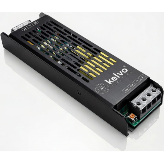 Kelvo Lighting Kelvo Iluma Slim �����������/��������������� Class I Pelv 300W 25A Ac 220-240V �� Dc 12V IP20 - ���� ������� ��� - �19.6 x �5.9 x �2.8cm - 5 ������ ������� - (KLV-107-0010)