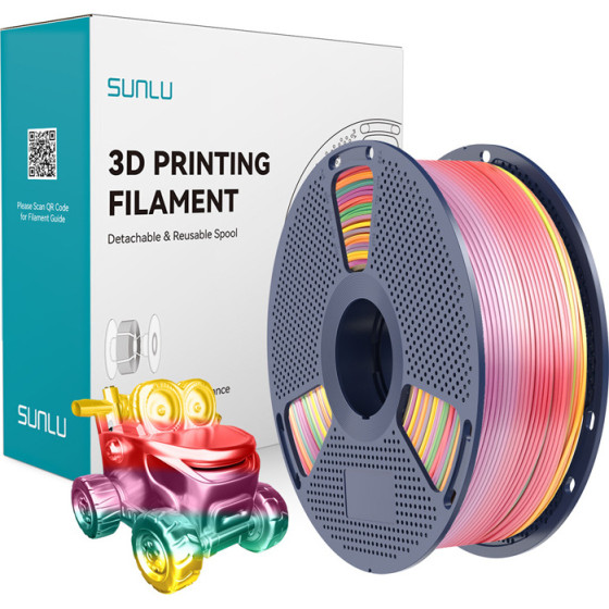 Sunlu ���� PLA+ Silk (Rainbow 01) - (PLA+ Silk R 01)
