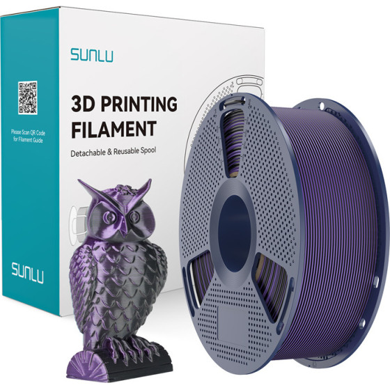 Sunlu ���� PLA+ Silk ��� �������� (����� ��� ���) - (PLA+ Silk Dc B Pur)