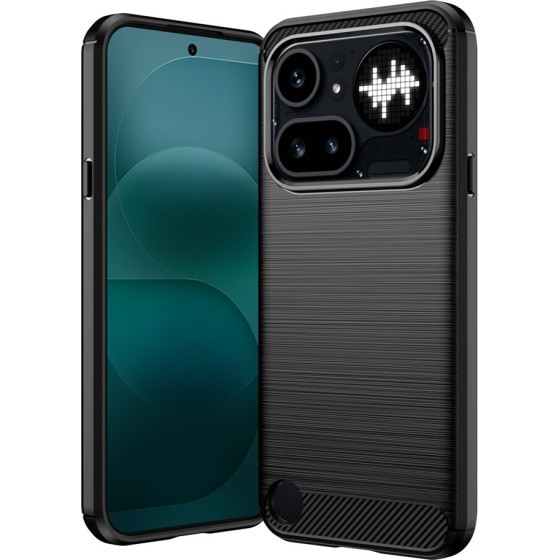 Techsuit - Carbon Silicone - Nothing Phone (4a) Pro - Black