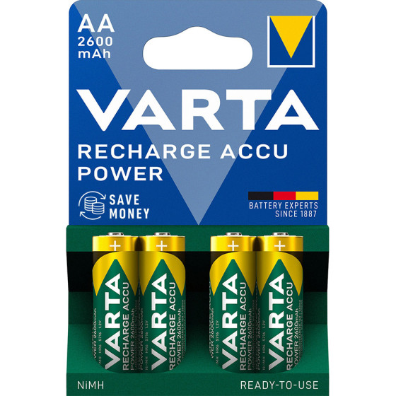 Varta ��������� ����������������� AA/HR06 1.2V 2600mAh Ni-Mh Recharge Accu Power Ready To Use 4/BLISTER