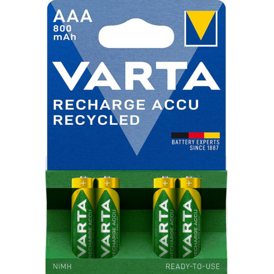 Varta ��������� ����������������� AAA/HR03 1.2V 800mAh Ni-Mh Recharge Accu Power Ready To Use 4/BLISTER