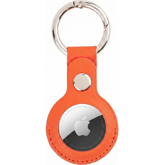 Mercury Leather Airtag Case orange