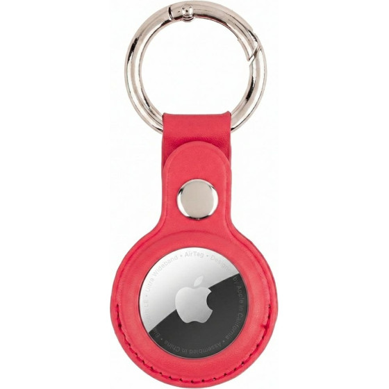 Mercury Leather Airtag Case red