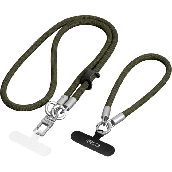 Tech-Protect C10S Rope Crossbody & Wrist Olive GREEN/TITANIUM