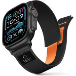 Tech-Protect Nylon Elite Apple Watch 8 / 9 / 10 / 11 / Se / Ultra (44 / 45 / 46 / 49 MM) BLACK/ORANGE