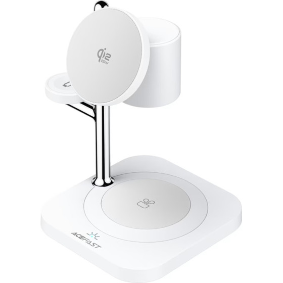 Acefast - 3 In 1 Magnetic Wireless Charger (E39) - Qi2.2, Phone + Watch + TWS, Night Light, 32.5W - White