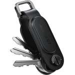 Acefast - Keychain Tracker (S4) - Apple ''Find My'', Pu Leather, Secure Metal Clip - Black