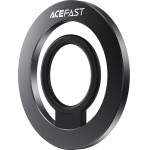 Acefast - Magnetic Phone Ring Holder - Ultra-Thin Design, N52 Magnet, Anti-Slip Silicone - Black - (E35)