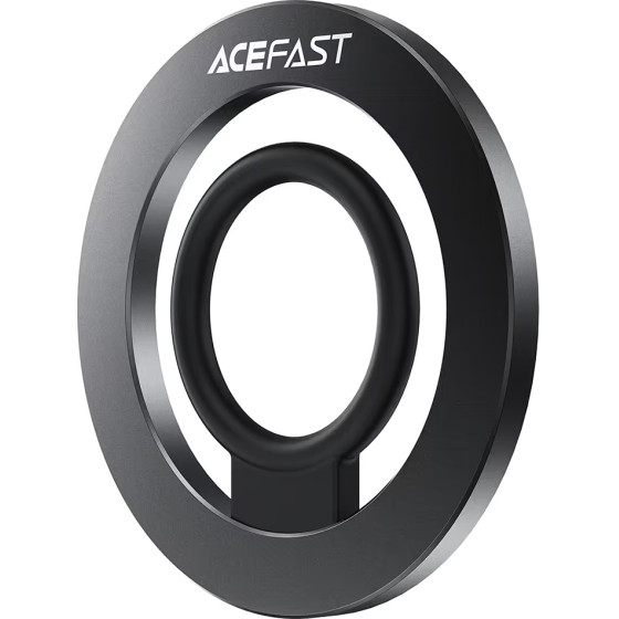 Acefast - Magnetic Phone Ring Holder - Ultra-Thin Design, N52 Magnet, Anti-Slip Silicone - Black - (E35)