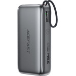 Acefast - Power Bank (M32) - With Telescopic Cable, Type-C, Fast Charge, PD35W, 10000mAh - Metal Gray