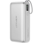 Acefast - Power Bank (M34) - With Telescopic Cable, Type-C, Fast Charge, PD45W, 20000mAh - Silver