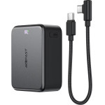 Acefast - Power Bank - With Type-C Cable, Fast Charge, 2x USB-C, USB, Display, Thermal System, 10000mAh, 22.5W - Black - (M28)