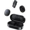 Acefast - Wireless Lavalier Microphones - Dual Mic, Magnetic Clip, Ai Noise Reduction, 80m Range, 25ms Latency - Black - (R3)