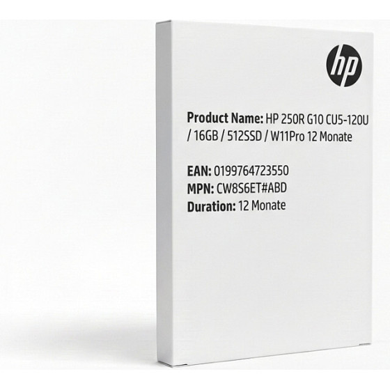HP 250R G10 CU5-120U/16GB/512SSD/W11PRo 12 Monate - (CW8S6ET#ABD)