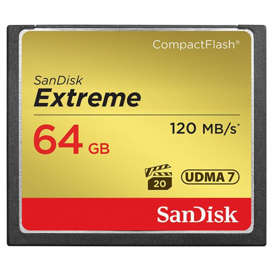 SANDISK SDCFXSB-064G-X46 EXTREME 120/85MBS, UDMA7+VPG20SUPPORT
