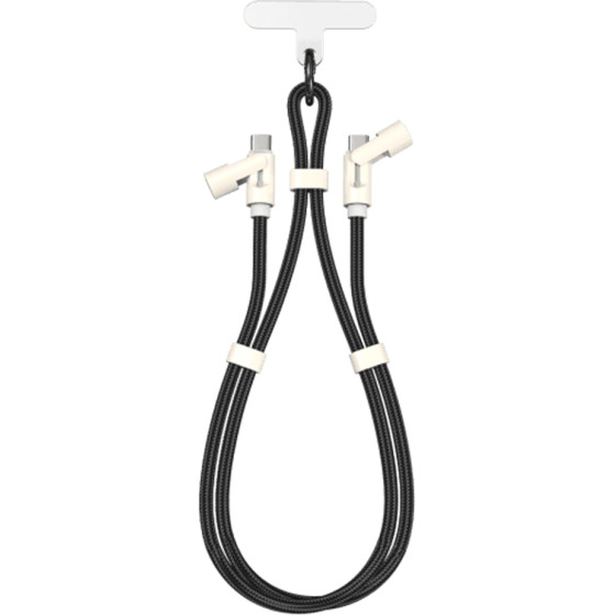 Sbox Cable TYPE-C To TYPE-C Lanyard 1.5M Black - (TYPE-C-LANYARD-1.5M-B)
