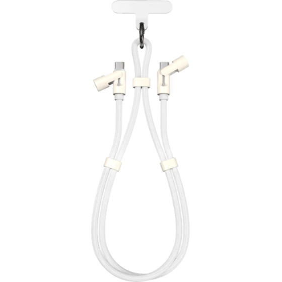 Sbox Cable TYPE-C To TYPE-C Lanyard 1.5M White - (TYPE-C-LANYARD-1.5M-W)
