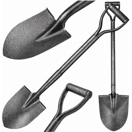 EXTRALINK BLACK FOREST SZPADEL METALOWY LOPATA OGRODOWA PROSTA 100CM - (EX.99564)
