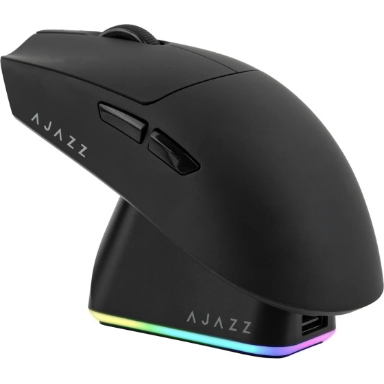 Ajazz AJ139P V3 Mc - Wireless Gaming Mouse - 1K, Magnetic Charging Dock, Black - (AJ139P-V3-MC-BK)