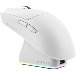 Ajazz AJ139P V3 Mc - Wireless Gaming Mouse - 1K, Magnetic Charging Dock, White - (AJ139P-V3-MC-WH)