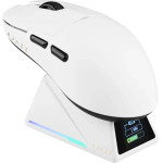 Ajazz AJ159 Apex - Wireless Gaming Mouse - 8K, Magnetic Charging Dock, White - (AJ159-APEX-WH)