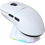 Ajazz AJ159 Pro - Wireless Gaming Mouse - 8K, Magnetic Charging Dock, White - (AJ159-PRO-WH)