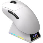 Ajazz AJ179 Apex - Wireless Gaming Mouse - 8K, Magnetic Charging Dock, White - (AJ179-APEX-WH)