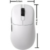 Ajazz AJ179 Apex - Wireless Gaming Mouse - 8K, Magnetic Charging Dock, White - (AJ179-APEX-WH)