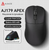 Ajazz AJ179 Apex - Wireless Gaming Mouse - 8K, Magnetic Charging Dock, White - (AJ179-APEX-WH)