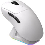 Ajazz AJ179 Pro - Wireless Gaming Mouse - 8K, Magnetic Charging Dock, White - (AJ179-PRO-WH)