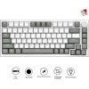 Ajazz Gaming Mechanical Keyboard AK820 - As Red Switch [Linear] (English US), Gray White, White Light - (AJ-AK820-ARS-GW)