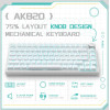 Ajazz Gaming Mechanical Keyboard AK820 - Blue Switches [Tactile] (English US), White, Blue Light - (AJ-AK820-BS-WH-DIY)