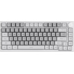 Ajazz Gaming Mechanical Keyboard AK820 - Mille Feuille Yellow Switches [Linear] (English US), White Gray, White Light - (AJ-AK820-MF-YS-WG)