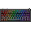 Ajazz Wireless Gaming Mechanical Keyboard AK820 V2 Pro - White Peach Switch [Linear] (English US), Black - (AJ-AK820-V2-PRO-WPS-SE-BK)