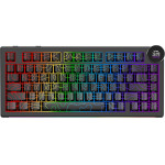 Ajazz Wireless Gaming Mechanical Keyboard AK820 V2 Pro - White Peach Switch [Linear] (English US), Black - (AJ-AK820-V2-PRO-WPS-SE-BK)