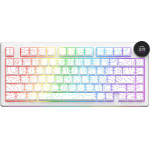 Ajazz Wireless Gaming Mechanical Keyboard AK820 V2 Pro - White Peach Switch [Linear] (English US), White - (AJ-AK820-V2-PRO-WPS-SE-WH)