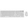 Gembird Silent Key Pro Business Wireless Desktop Set Us Layout White - (KBS-WMS-01-W)