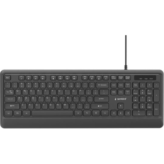 Gembird Slim Wired Backlight Keyboard Black Us Layout - (KB-UML-04)