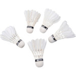 Donnay - Feather Badminton Shuttlecock 5 Pcs (White) - (8711252413990_WHITE)