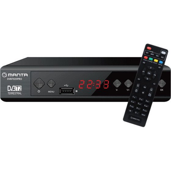 Manta DVBT-T2 H265 Tuner - (DVBT025PRO)