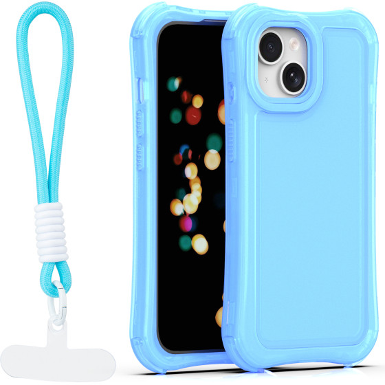 TFO Safepop Case With Strap For Iphone 15 6,1'' blue