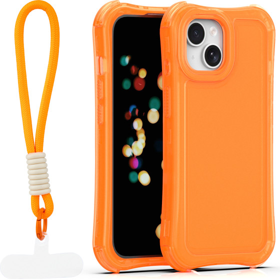 TFO Safepop Case With Strap For Iphone 15 6,1'' orange